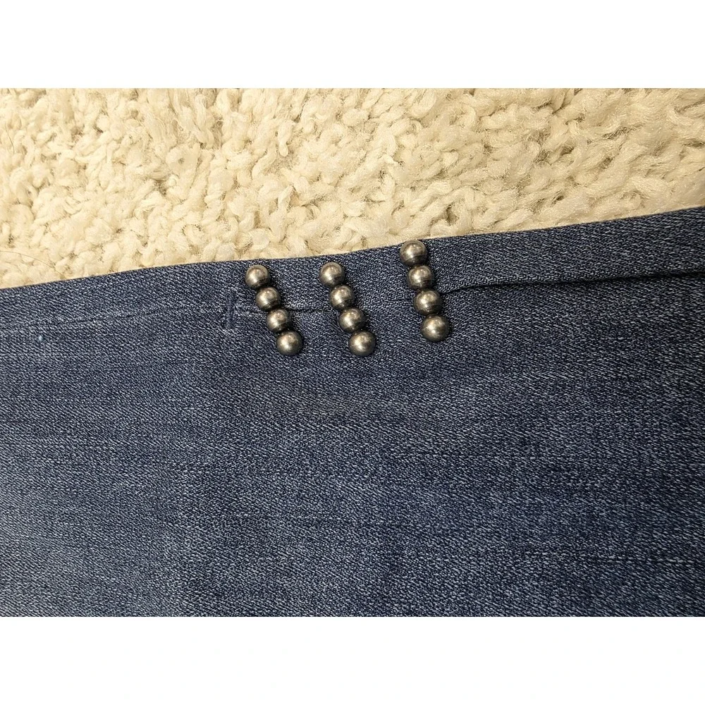 Skinnygirl Jeans Womens 25 High Rise Julie Crop Flare Injeanious Stretch Studded